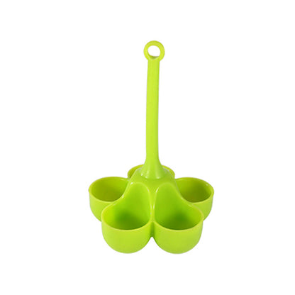 5-Hole Silicone Egg Boiler & Steamer Tray with Drain Holes