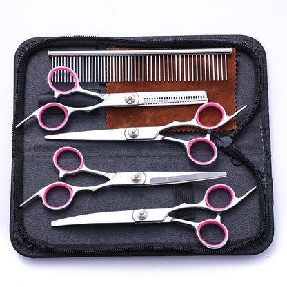 Pet Grooming Scissors Set – Complete Trimming Kit for Dogs & Cats