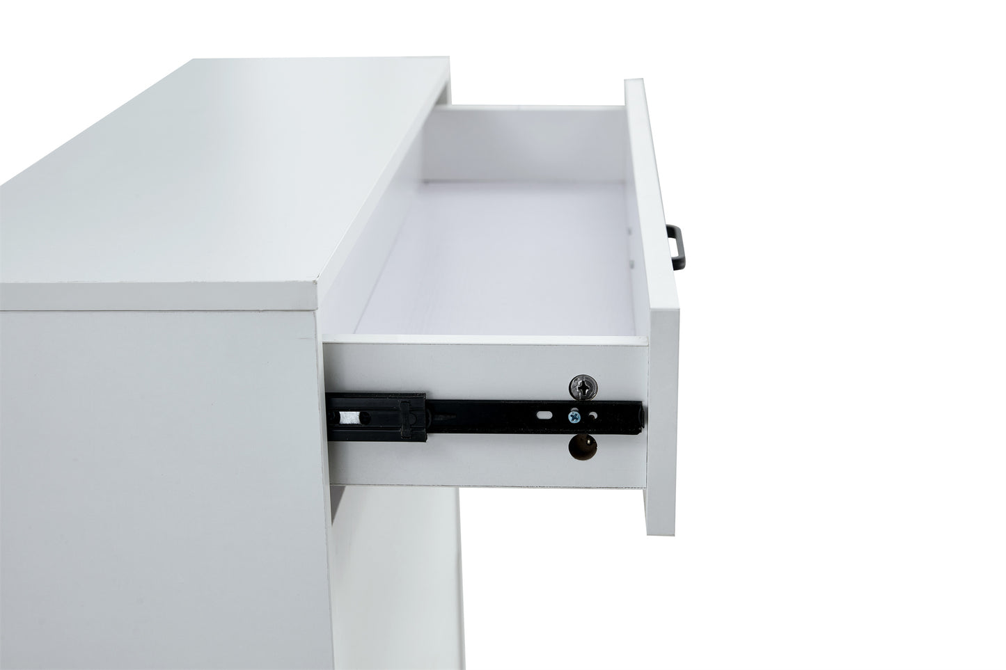 Modern White Shoe Cabinet with Metal Legs — Slim Profile Storage Shelves