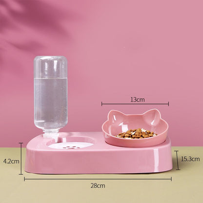 Automatic Water & Food Pet Bowl – Splash-Proof & Corner-Fitting
