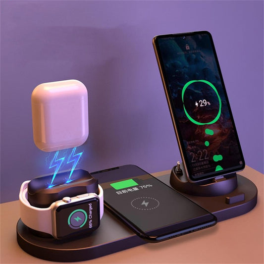 3-in-1 Wireless Charging Station – Phone, Watch & Earbuds Charger