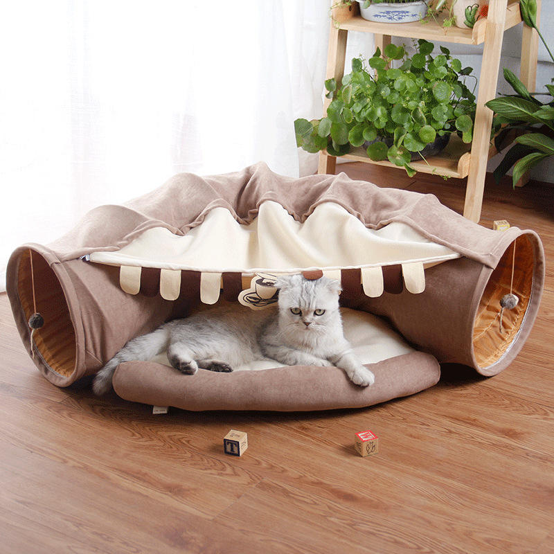 Collapsible Fabric Pet Tunnel Tube Toy