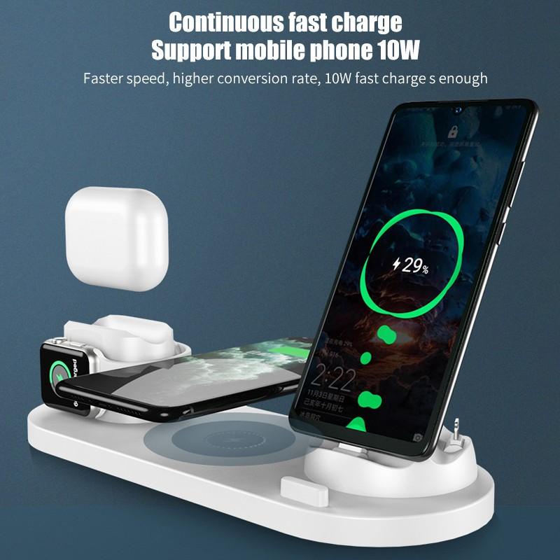 3-in-1 Wireless Charging Station – Phone, Watch & Earbuds Charger