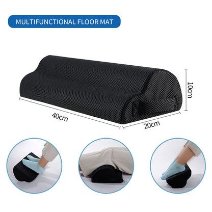 Ergonomic Under-Desk Footrest Cushion - Portable Memory Foam Leg & Foot Support