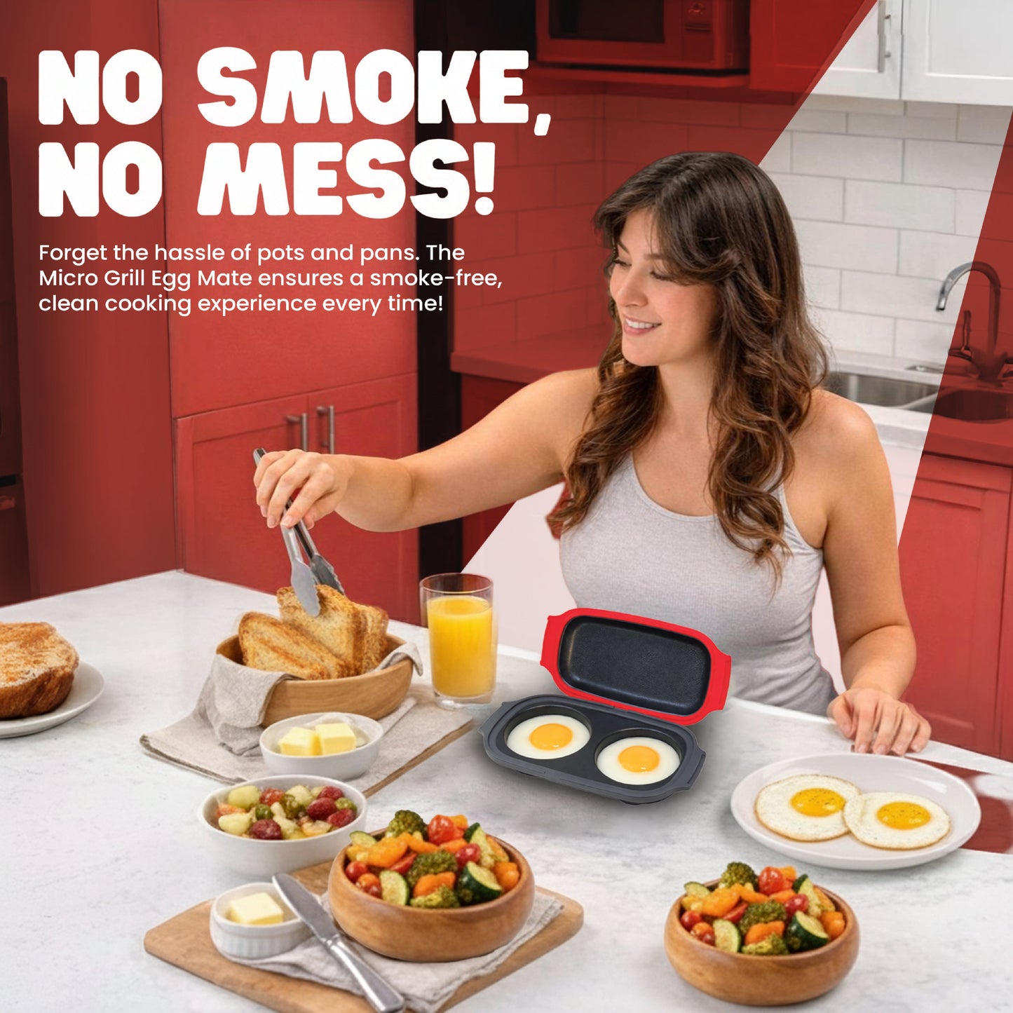 Micro Grill Egg Mate Microwave 2-Egg Cooker