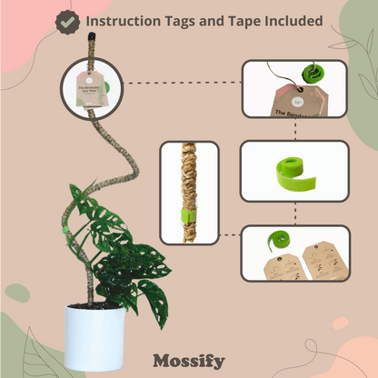 The Original Bendable Coir Pole - Best Seller (Tape Included)